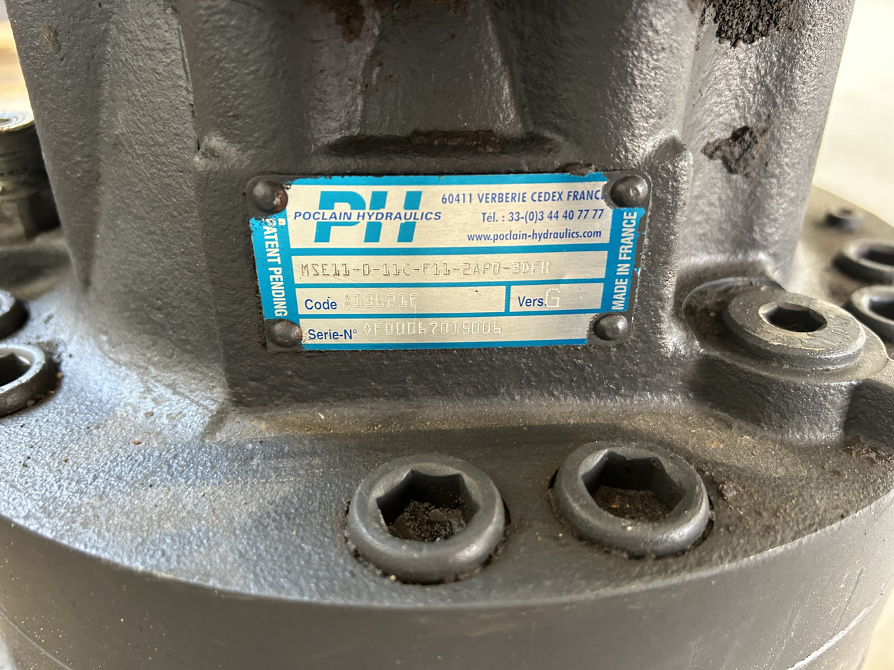 Poclain Hydraulics MSE-11 - Moteur de rotation pour Pelle sur pneus: photos 3 Poclain Hydraulics MSE-11 - Moteur de rotation pour Pelle sur pneus: photos 3