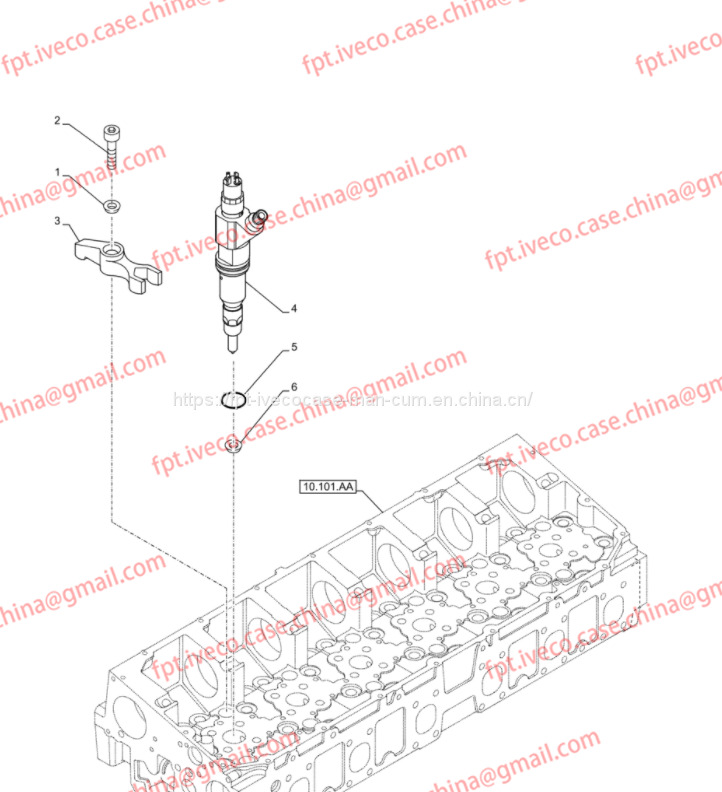 FPT IVECO CASE Cursor9 F2CFE614A*B041/F2CGE614F*V004 5802431166 Fuel injector bracket504127841 - Injecteur pour Camion: photos 1 FPT IVECO CASE Cursor9 F2CFE614A*B041/F2CGE614F*V004 5802431166 Fuel injector bracket504127841 - Injecteur pour Camion: photos 1