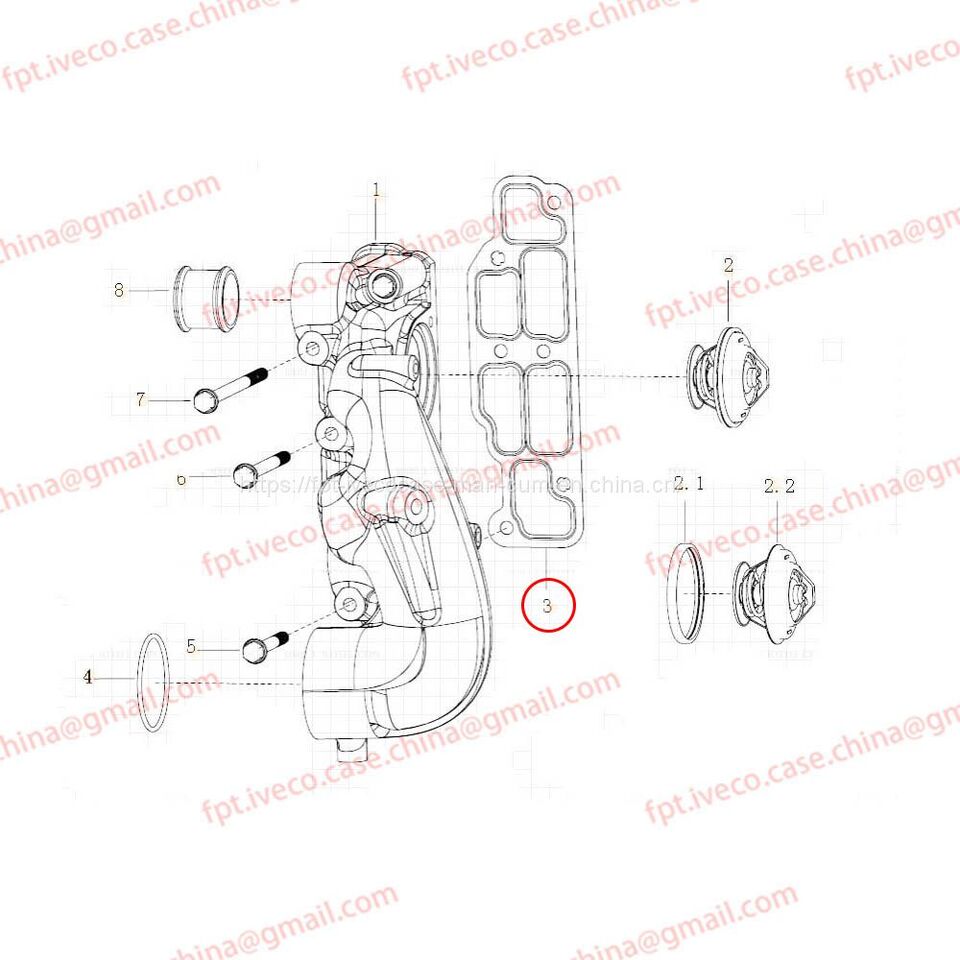 MAN D2066 Thermostat housing gasket 06904-0042 - Thermostat: photos 2 MAN D2066 Thermostat housing gasket 06904-0042 - Thermostat: photos 2