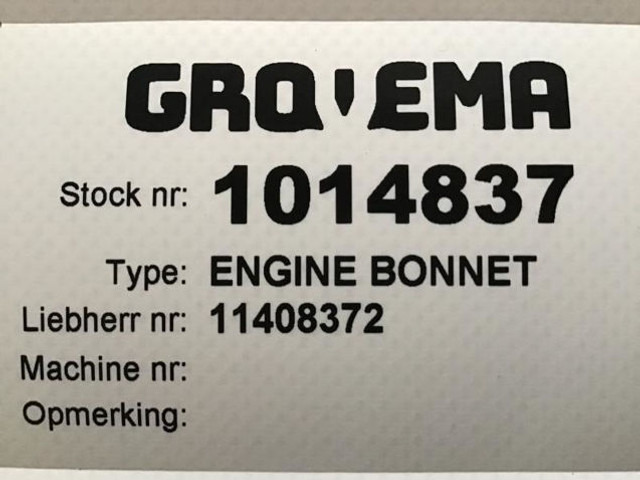 Liebherr Engine Bonnet - Capot: photos 3 Liebherr Engine Bonnet - Capot: photos 3