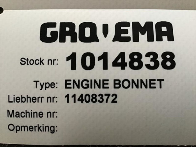 Liebherr Engine Bonnet - Capot: photos 5 Liebherr Engine Bonnet - Capot: photos 5