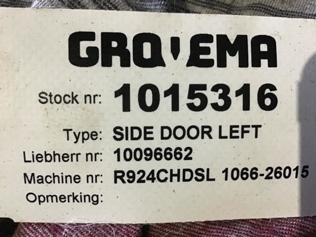 Liebherr Side Door Left - Portière et pièces: photos 2 Liebherr Side Door Left - Portière et pièces: photos 2