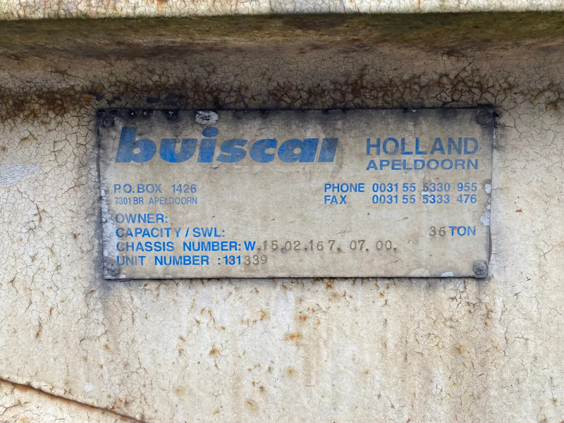 Buiscar 12 Stucks ! / 36 Ton / 20 FT - 30 FT / Skeletal / Port Trailer en leasing occasion Buiscar 12 Stucks ! / 36 Ton / 20 FT - 30 FT / Skeletal / Port Trailer: photos 9