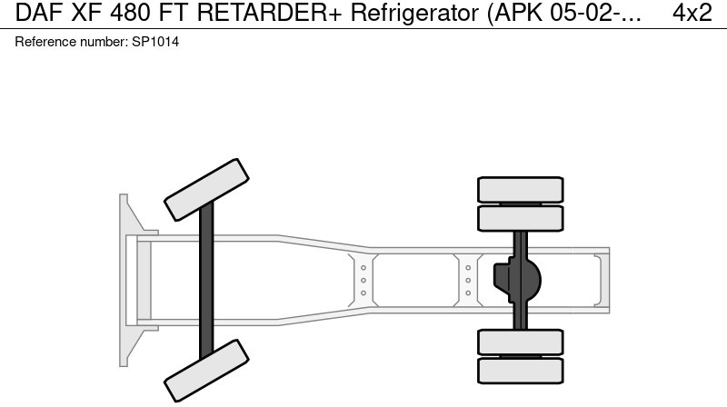 Tracteur routier DAF XF 480 FT RETARDER+ Koelkast (APK 05-02-2026): photos 12