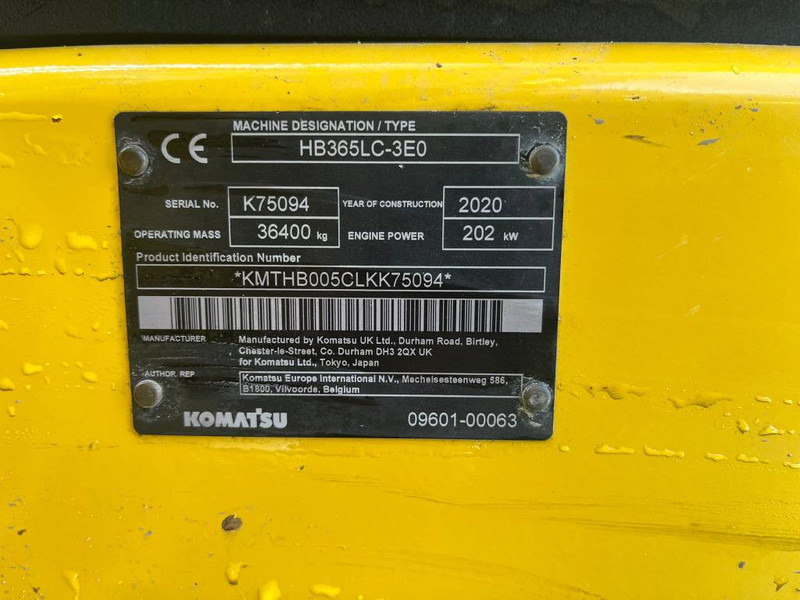 Komatsu HB365LC-3E0 - Pelle sur chenille: photos 5 Komatsu HB365LC-3E0 - Pelle sur chenille: photos 5