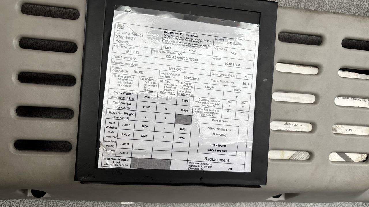 Camion fourgon Iveco Eurocargo 75E16: photos 11