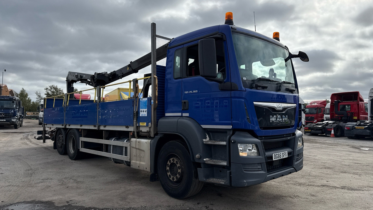 Man TGS 26.360 - Camion plateau, Camion grue: photos 1 Man TGS 26.360 - Camion plateau, Camion grue: photos 1