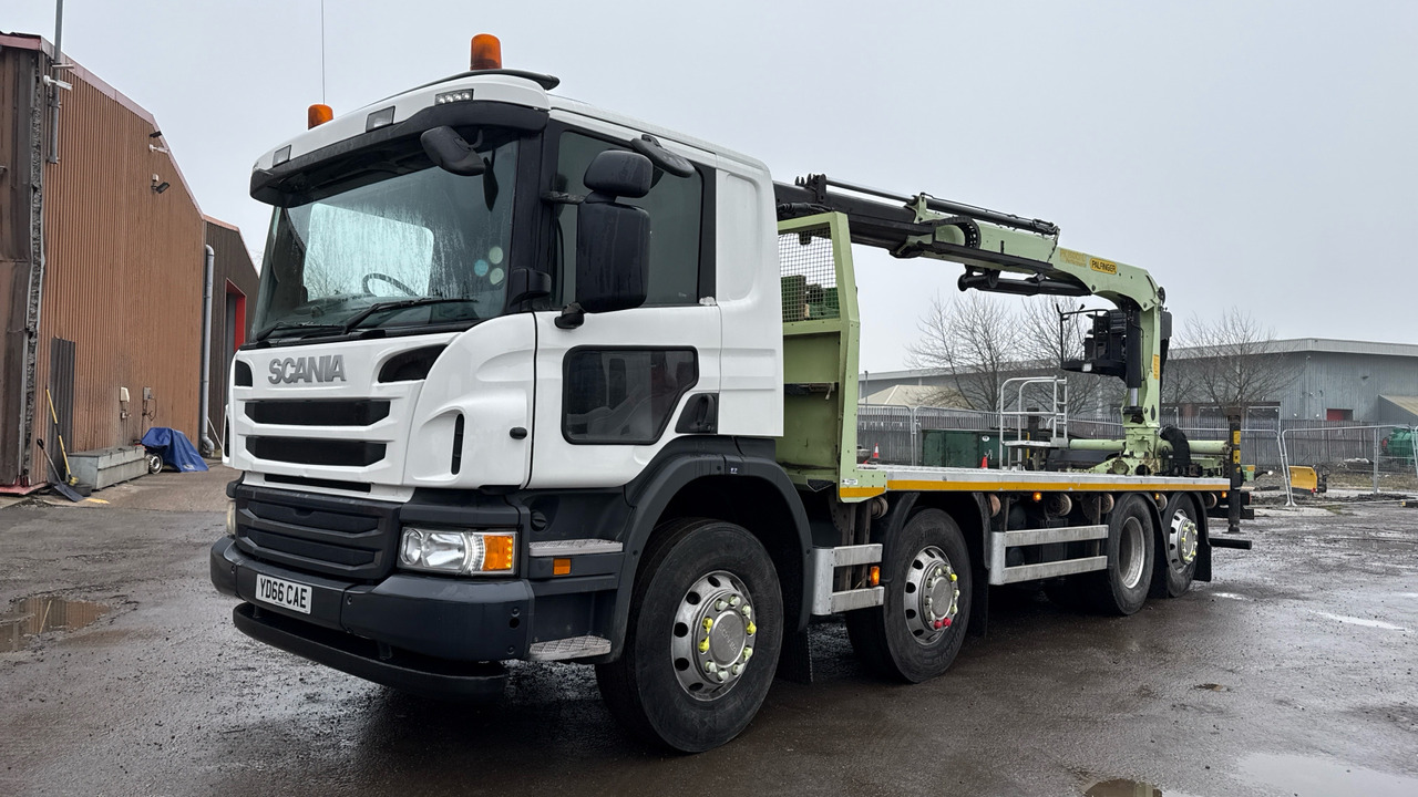 SCANIA P 450 - Camion plateau, Camion grue: photos 2 SCANIA P 450 - Camion plateau, Camion grue: photos 2
