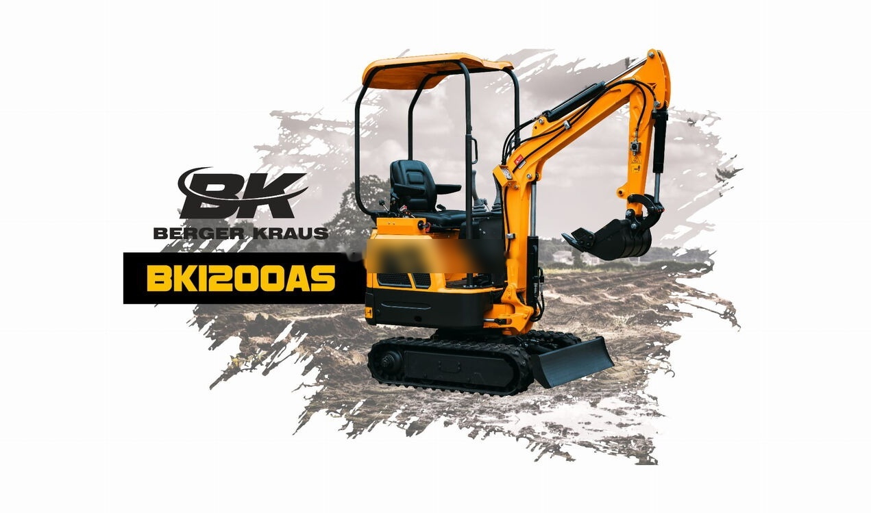 Berger Kraus Nowy BERGER KRAUS BK1200AS KUBOTA skrętne ramie +osprzet - Mini pelle: photos 2 Berger Kraus Nowy BERGER KRAUS BK1200AS KUBOTA skrętne ramie +osprzet - Mini pelle: photos 2