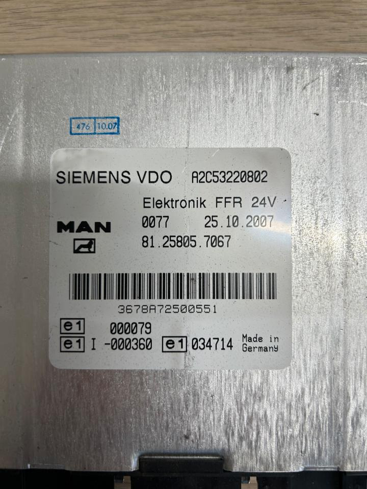 MAN SIEMENS VDO Elektronik FFR Steuergerät 81.25805.7067 - Bloc de gestion pour Camion: photos 3 MAN SIEMENS VDO Elektronik FFR Steuergerät 81.25805.7067 - Bloc de gestion pour Camion: photos 3