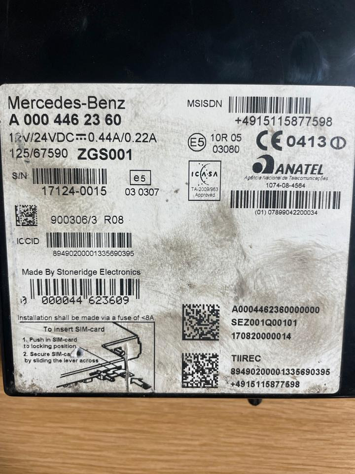 Mercedes-Benz Actros Tachograph FLEETBOARD A0004462360 - Chronotachygraphe pour Camion: photos 3 Mercedes-Benz Actros Tachograph FLEETBOARD A0004462360 - Chronotachygraphe pour Camion: photos 3