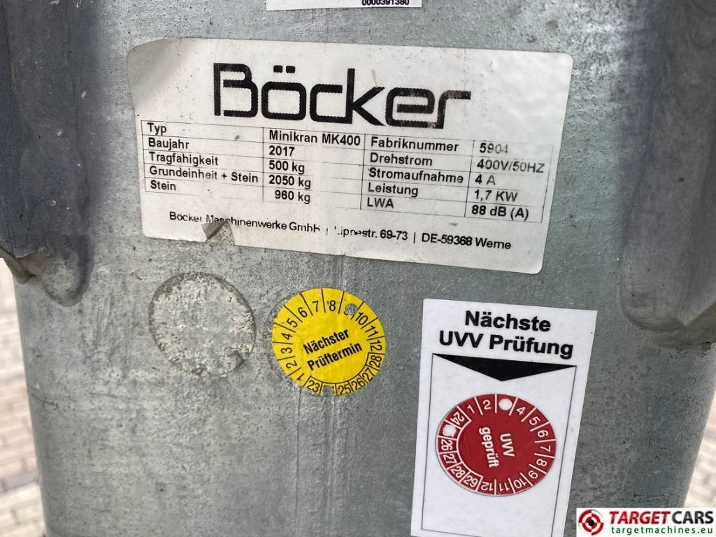 Grue à tour Böcker Boecker MK400 Mini Crane 600cm 400KG: photos 11