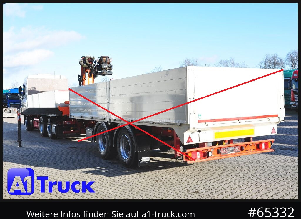 Camion plateau, Camion grue DAF XF 440, Baustoff, Terex 145.2: photos 9