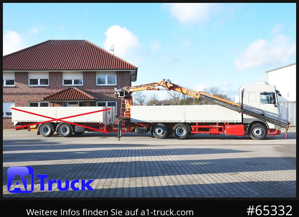Camion plateau, Camion grue DAF XF 440, Baustoff, Terex 145.2: photos 7