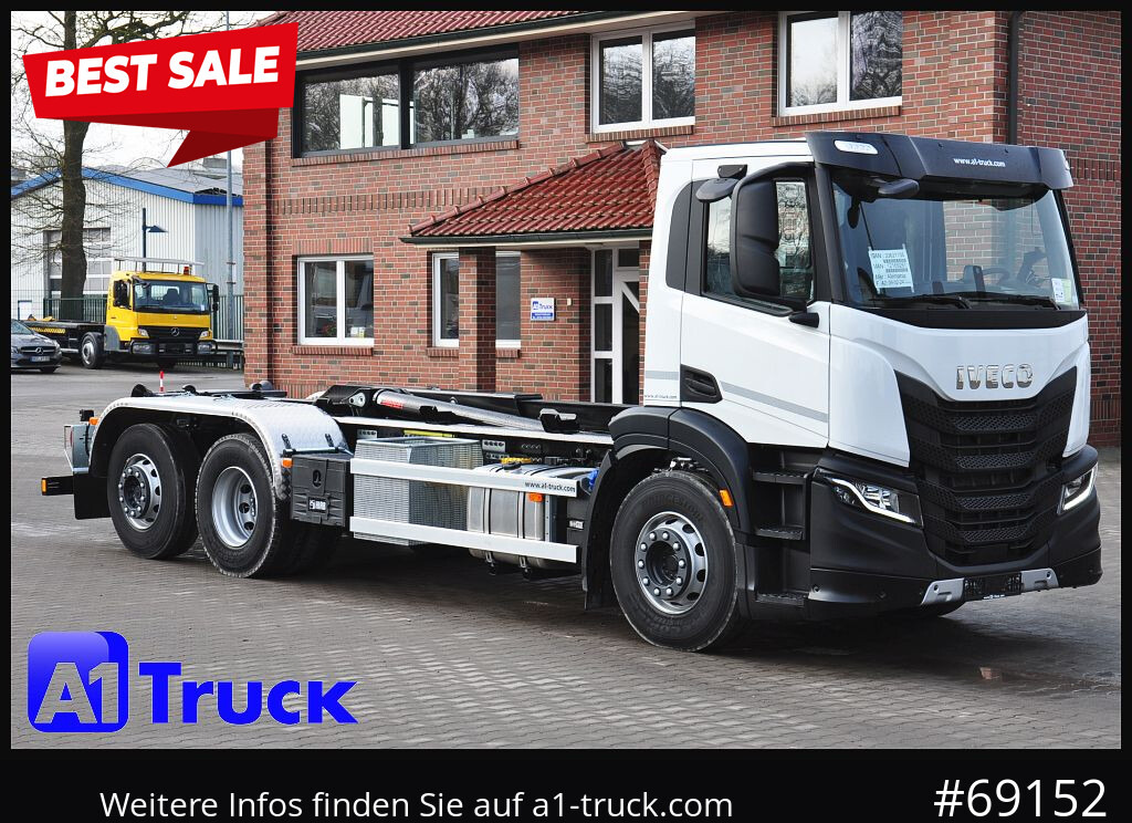 IVECO X-Way AD 420 Hiab 21S59 Lenk- Liftachse, - Camion ampliroll: photos 1 IVECO X-Way AD 420 Hiab 21S59 Lenk- Liftachse, - Camion ampliroll: photos 1
