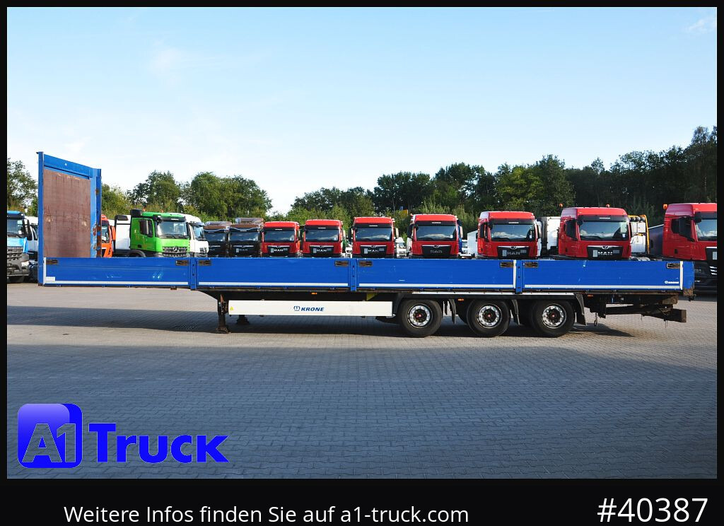 Semi-remorque plateau KRONE Mega, Pritsche, 1 Vorbesitzer, TÜV 01-2026, Staplerhalterung: photos 11 Semi-remorque plateau KRONE Mega, Pritsche, 1 Vorbesitzer, TÜV 01-2026, Staplerhalterung: photos 11