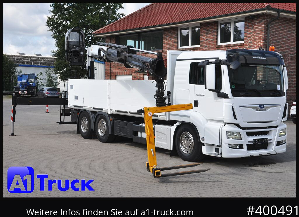 MAN TGS 26.400, Palfinger,PK 20005, Lift-Lenk - Camion plateau, Camion grue: photos 1 MAN TGS 26.400, Palfinger,PK 20005, Lift-Lenk - Camion plateau, Camion grue: photos 1