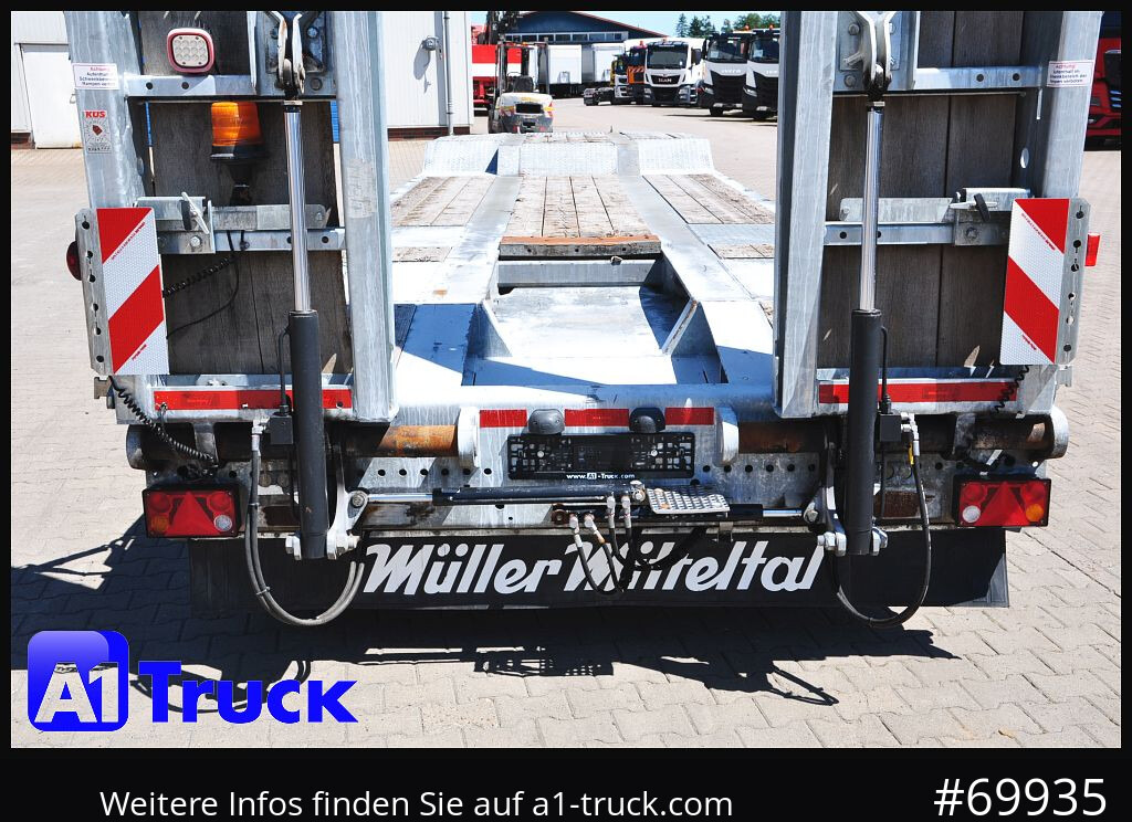 Remorque porte-engin surbaissée pour transport de équipements lourds MUELLER-MITTELTAL T4 Profi, 4 achs Tieflader, hydr. Rampen,: photos 6