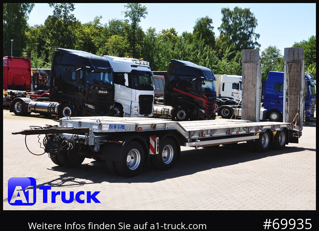 Remorque porte-engin surbaissée pour transport de équipements lourds MUELLER-MITTELTAL T4 Profi, 4 achs Tieflader, hydr. Rampen,: photos 13
