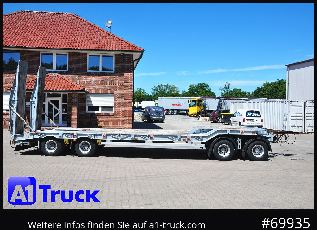 Remorque porte-engin surbaissée pour transport de équipements lourds MUELLER-MITTELTAL T4 Profi, 4 achs Tieflader, hydr. Rampen,: photos 8