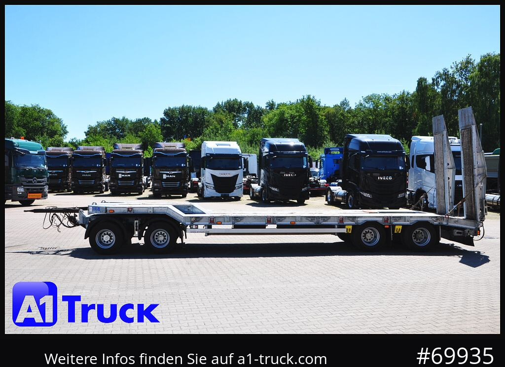 Remorque porte-engin surbaissée pour transport de équipements lourds MUELLER-MITTELTAL T4 Profi, 4 achs Tieflader, hydr. Rampen,: photos 12