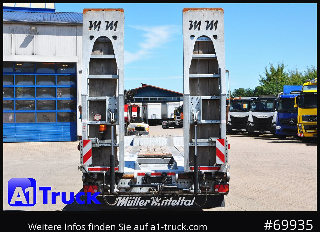Remorque porte-engin surbaissée pour transport de équipements lourds MUELLER-MITTELTAL T4 Profi, 4 achs Tieflader, hydr. Rampen,: photos 10