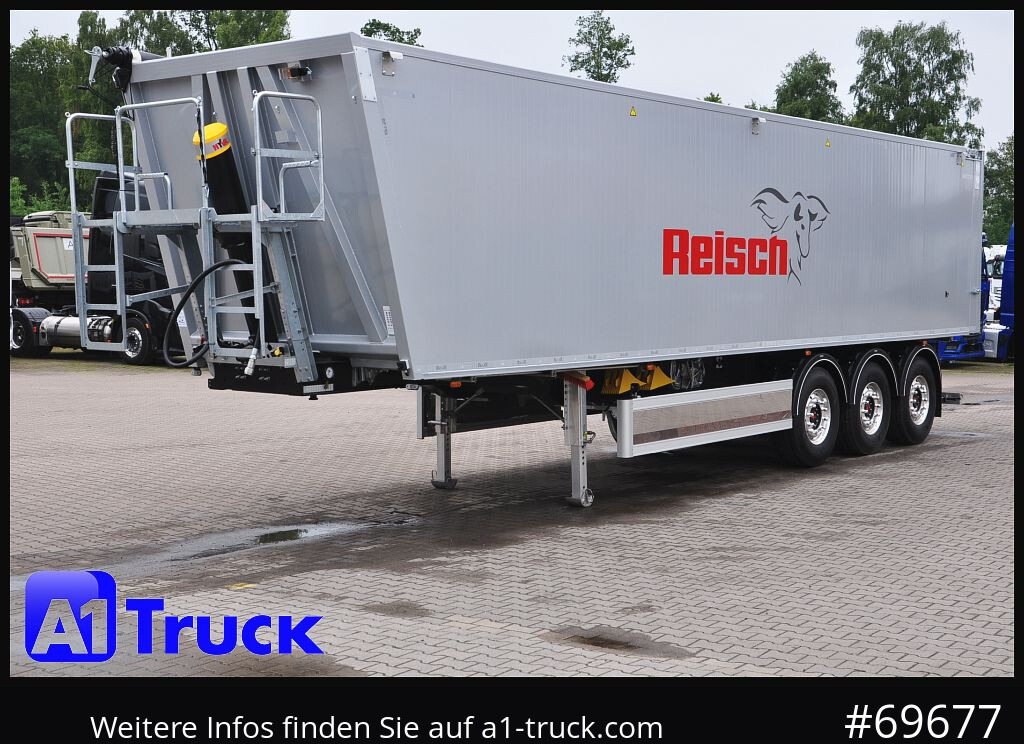 REISCH RHKS, Alu-Kippmulde 57m³, Kombitüren, Alufelgen, Liftachse, - Semi-remorque benne: photos 1 REISCH RHKS, Alu-Kippmulde 57m³, Kombitüren, Alufelgen, Liftachse, - Semi-remorque benne: photos 1