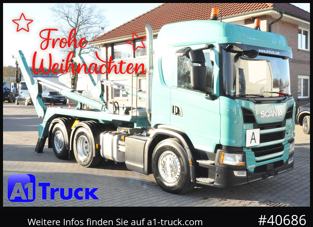 SCANIA G410 Meiller AK 16 Funk Lenkachse - Camion multibenne: photos 1 SCANIA G410 Meiller AK 16 Funk Lenkachse - Camion multibenne: photos 1