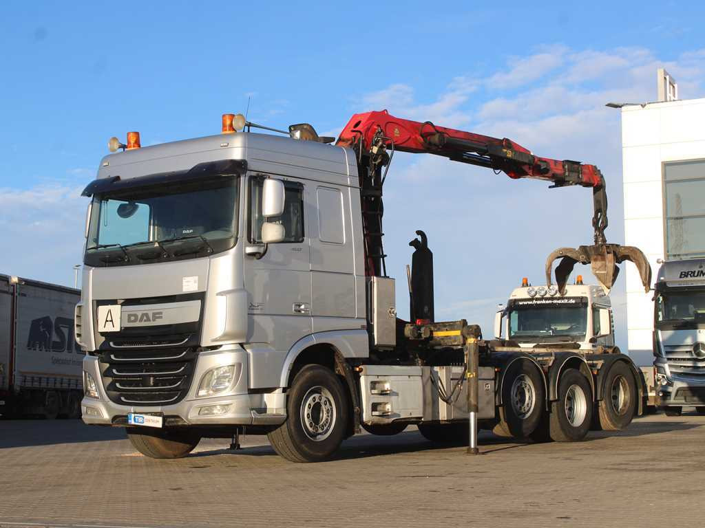 DAF XF 460, EURO 6, 8X2, 2X LIFT AXLE, PALFINGER S260Z96 - Camion ampliroll, Camion grue: photos 1 DAF XF 460, EURO 6, 8X2, 2X LIFT AXLE, PALFINGER S260Z96 - Camion ampliroll, Camion grue: photos 1