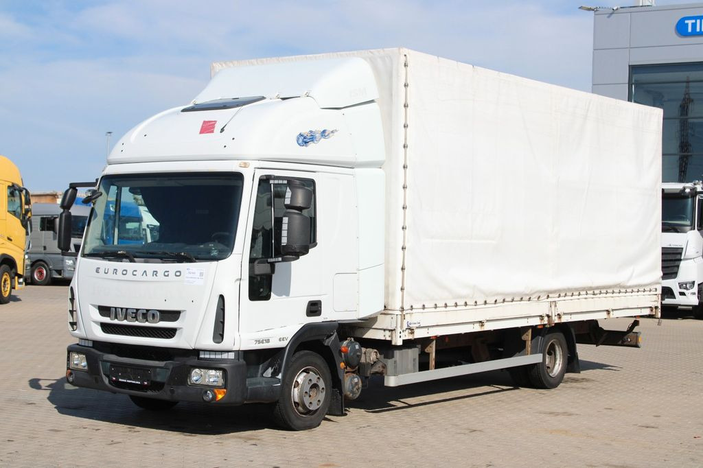 Iveco EUROCARGO ML 75E18, EURO 5EEV,PNEU 90%,SIDE-WALL - Camion à rideaux coulissants: photos 1 Iveco EUROCARGO ML 75E18, EURO 5EEV,PNEU 90%,SIDE-WALL - Camion à rideaux coulissants: photos 1