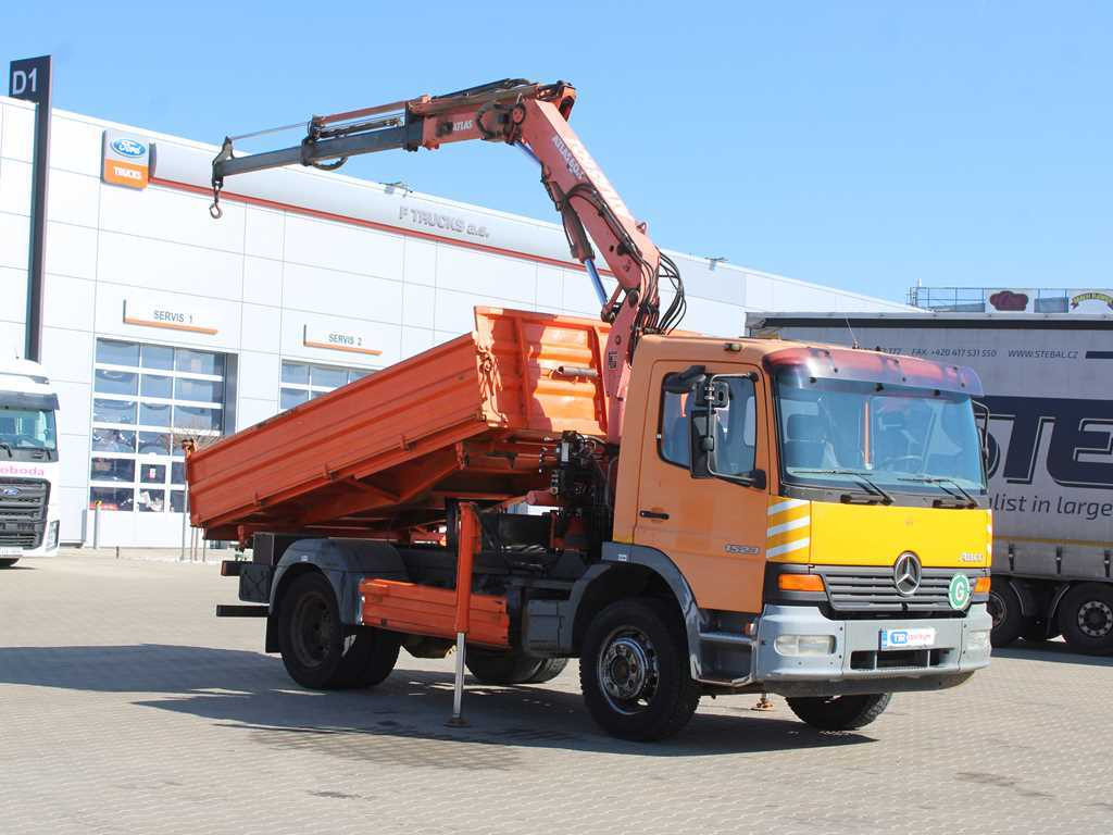 Mercedes-Benz Atego 1523, HYDRAULIC ARM ATLAS 60.1, THREE-SIDED - Camion benne, Camion grue: photos 3 Mercedes-Benz Atego 1523, HYDRAULIC ARM ATLAS 60.1, THREE-SIDED - Camion benne, Camion grue: photos 3