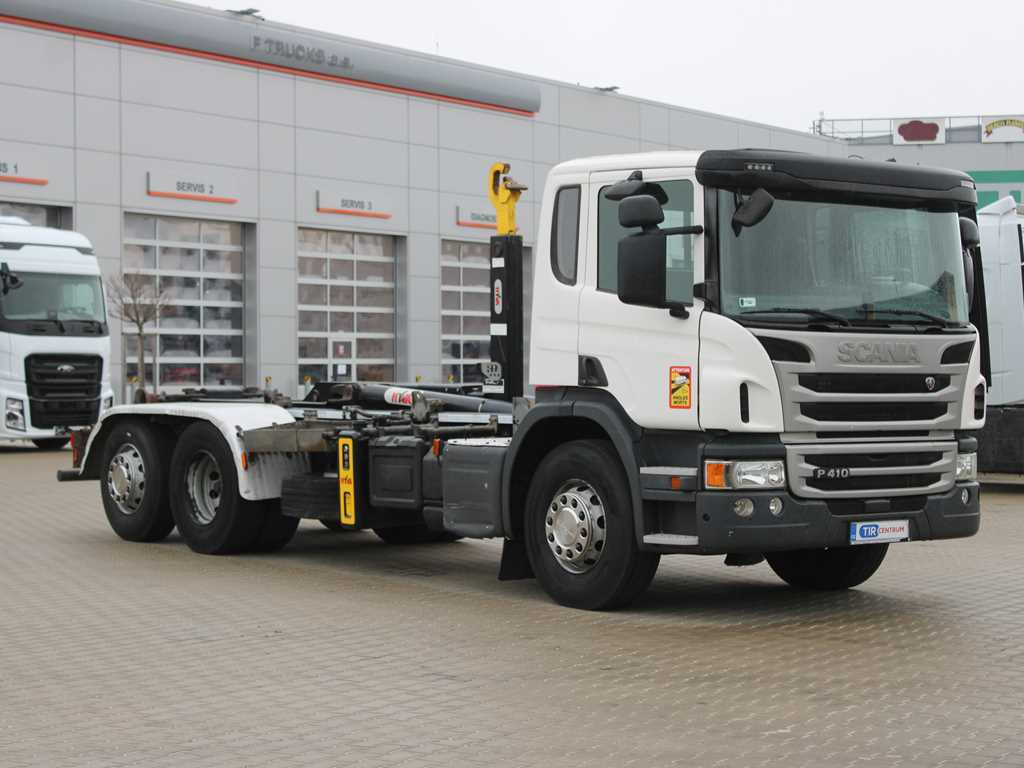 Scania P410, EURO 6, 6X2, CONTAINER HOOK CARRIER, LIFTING AXLE - Camion ampliroll: photos 3 Scania P410, EURO 6, 6X2, CONTAINER HOOK CARRIER, LIFTING AXLE - Camion ampliroll: photos 3