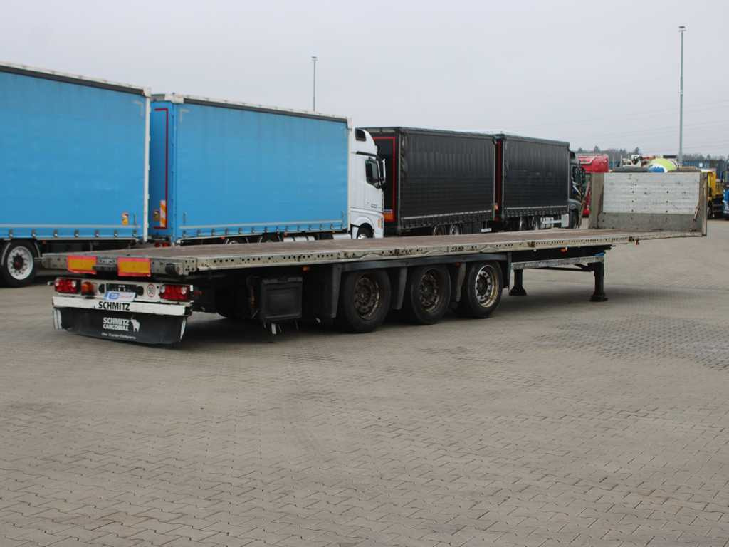 Schmitz CARGOBULL SCB *S3T, LIFTING AXLE, MULTILOCK, LOWDECK - Semi-remorque plateau: photos 4 Schmitz CARGOBULL SCB *S3T, LIFTING AXLE, MULTILOCK, LOWDECK - Semi-remorque plateau: photos 4