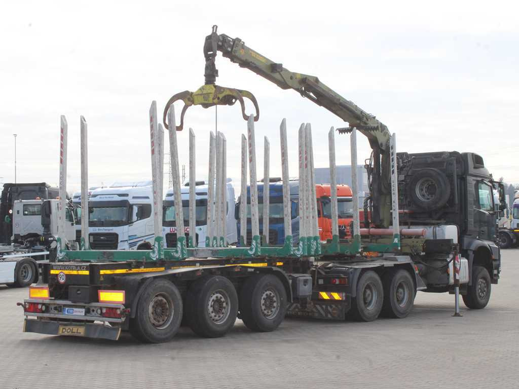 Mercedes-Benz Arocs 3351, 6x6, HYDRAULIC ARM LOGLIFT ET450, TYRES 80% - Tracteur routier, Semi-remorque grumier: photos 4 Mercedes-Benz Arocs 3351, 6x6, HYDRAULIC ARM LOGLIFT ET450, TYRES 80% - Tracteur routier, Semi-remorque grumier: photos 4