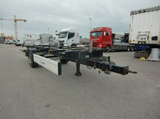 Krone 1-Achs Lafette BPW-Achse, Heckabstützung - Remorque porte-conteneur/ Caisse mobile: photos 3 Krone 1-Achs Lafette BPW-Achse, Heckabstützung - Remorque porte-conteneur/ Caisse mobile: photos 3