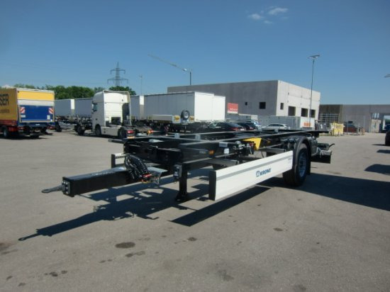 Remorque porte-conteneur/ Caisse mobile neuf Krone 1-Achs Lafette Krone Achse, Heckabstützung,