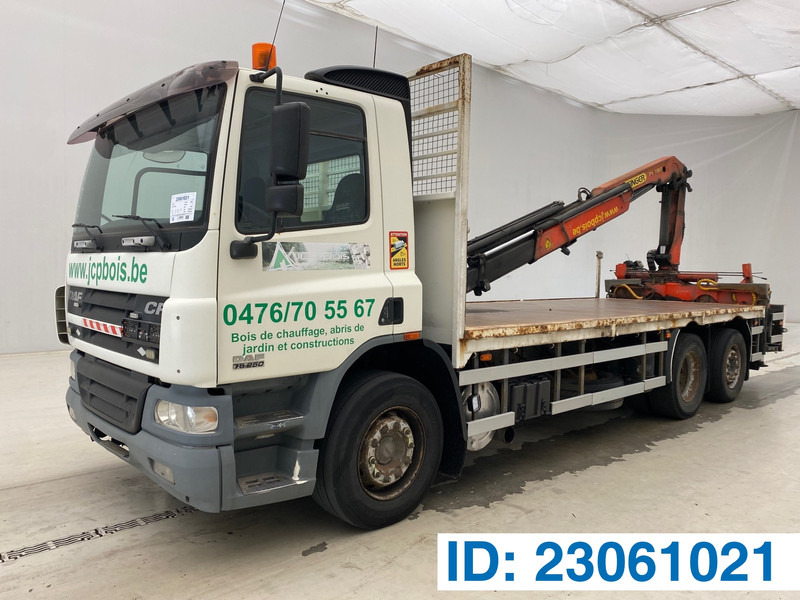 DAF CF75.250 - 6x2 - Camion plateau, Camion grue: photos 1 DAF CF75.250 - 6x2 - Camion plateau, Camion grue: photos 1