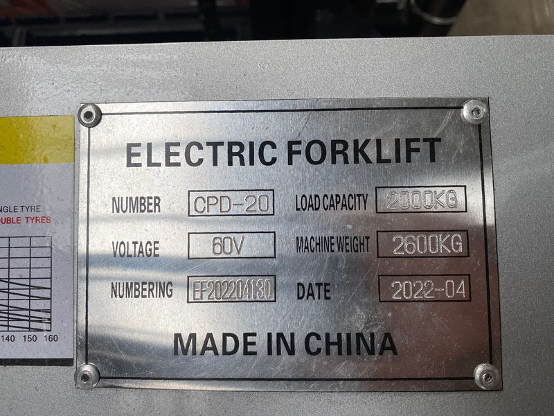 Chariot élévateur neuf EASY LIFT CPD 20 Forklift - 2.000 kg loading cap.: photos 15