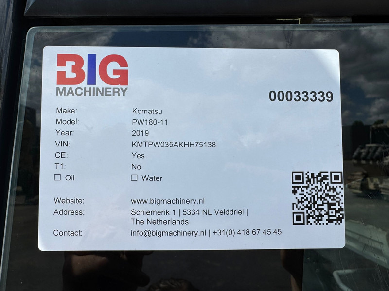 Pelle sur pneus Komatsu PW180-11: photos 8 Pelle sur pneus Komatsu PW180-11: photos 8