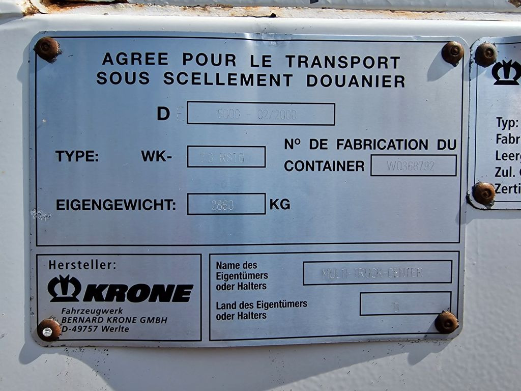 Carrosserie fourgon Krone WK 7.3 RSTG / Rolltor / Textil / Koffer: photos 19