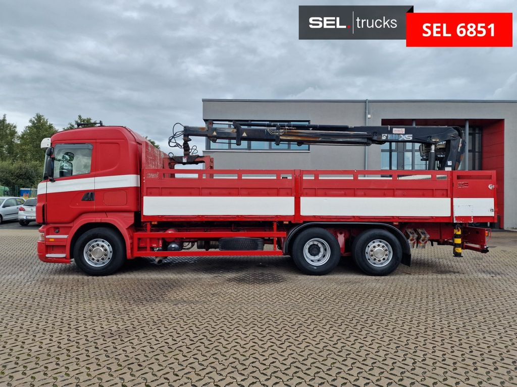 Camion grue, Camion plateau Scania R 380 LB6X2*4MNA / Retarder / HIAB / Lenkachse: photos 8