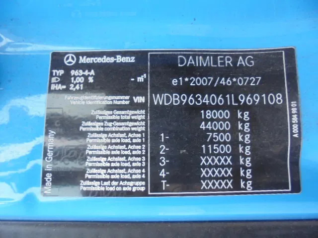 Tracteur routier Mercedes-Benz Actros 1840 NL TRUCK APK 03-2026: photos 16