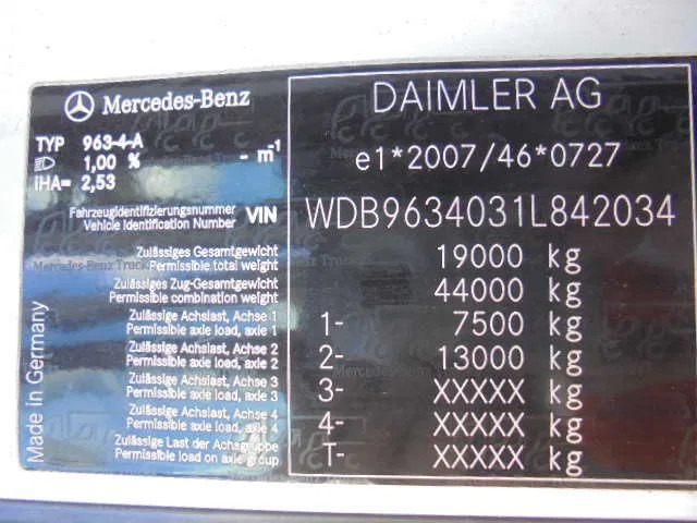 Tracteur routier Mercedes-Benz Actros 1842 LS ENGINE NOT OK: photos 18 Tracteur routier Mercedes-Benz Actros 1842 LS ENGINE NOT OK: photos 18