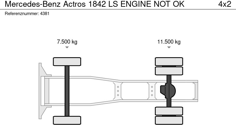Tracteur routier Mercedes-Benz Actros 1842 LS ENGINE NOT OK: photos 19 Tracteur routier Mercedes-Benz Actros 1842 LS ENGINE NOT OK: photos 19