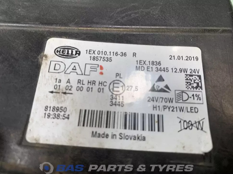 DAF XF106 Koplamp Rechts 1857535 - Feu avant pour Camion: photos 3 DAF XF106 Koplamp Rechts 1857535 - Feu avant pour Camion: photos 3
