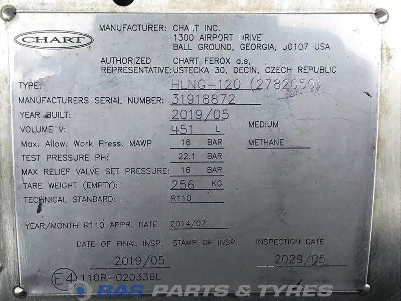 Scania LNG tank Scania 406 Liter 2782050 - Réservoir de carburant pour Camion: photos 5 Scania LNG tank Scania 406 Liter 2782050 - Réservoir de carburant pour Camion: photos 5