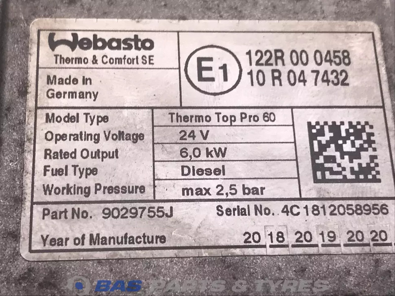 Webasto - Chauffage/ Ventilation pour Camion: photos 5 Webasto - Chauffage/ Ventilation pour Camion: photos 5