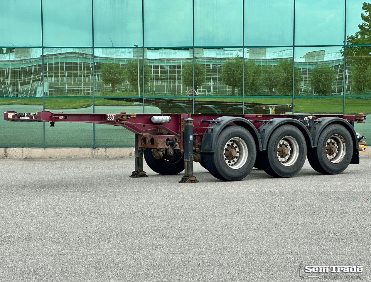 Krone SD 27 BPW Axles Lift Axle Disc Brakes Belgium-Trailer - Semi-remorque porte-conteneur/ Caisse mobile: photos 1 Krone SD 27 BPW Axles Lift Axle Disc Brakes Belgium-Trailer - Semi-remorque porte-conteneur/ Caisse mobile: photos 1