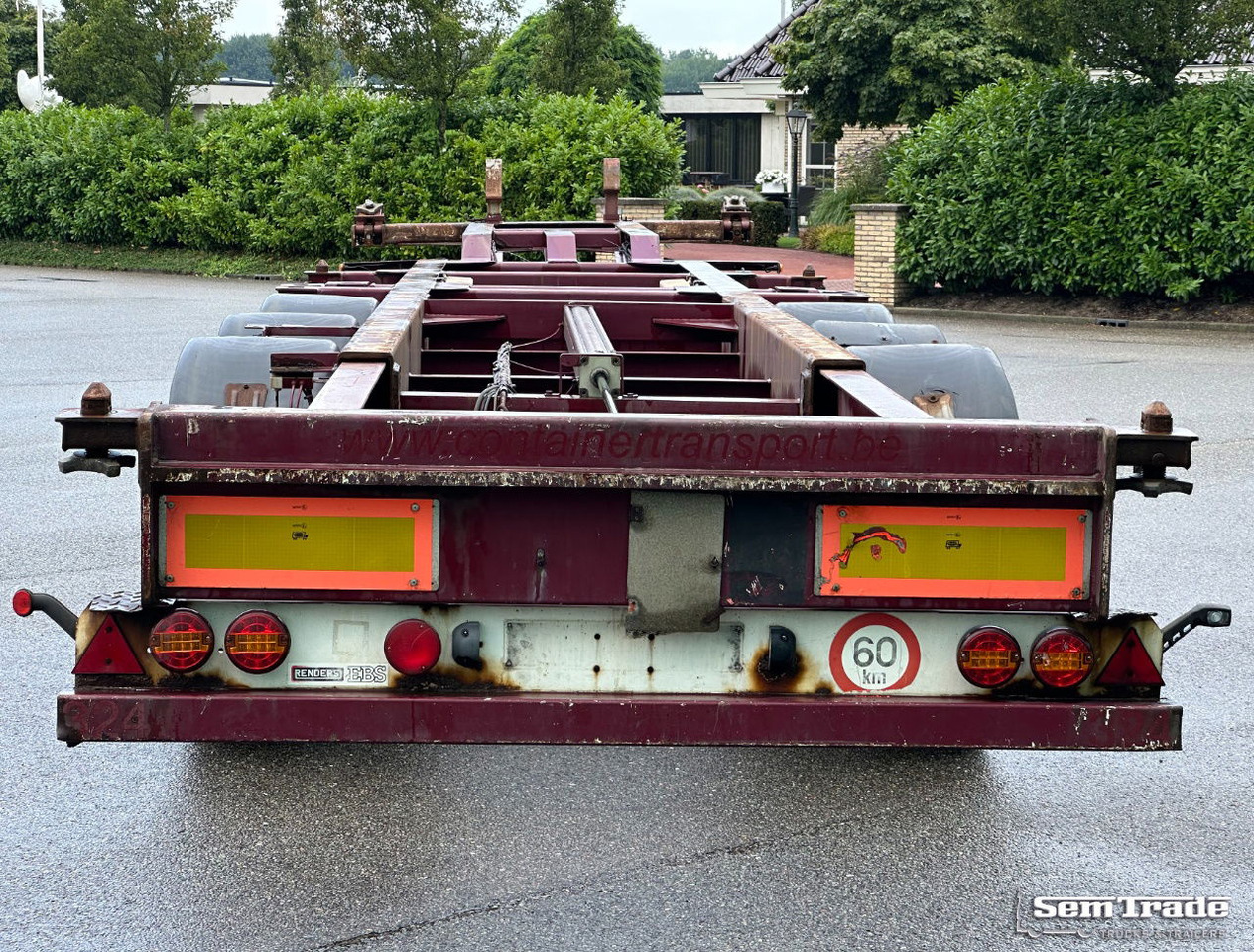 Renders ROC 12.27 CC Back Slider Lift Axle Disc Brakes Belgium-Trailer 2 Pieces - Semi-remorque porte-conteneur/ Caisse mobile: photos 4 Renders ROC 12.27 CC Back Slider Lift Axle Disc Brakes Belgium-Trailer 2 Pieces - Semi-remorque porte-conteneur/ Caisse mobile: photos 4