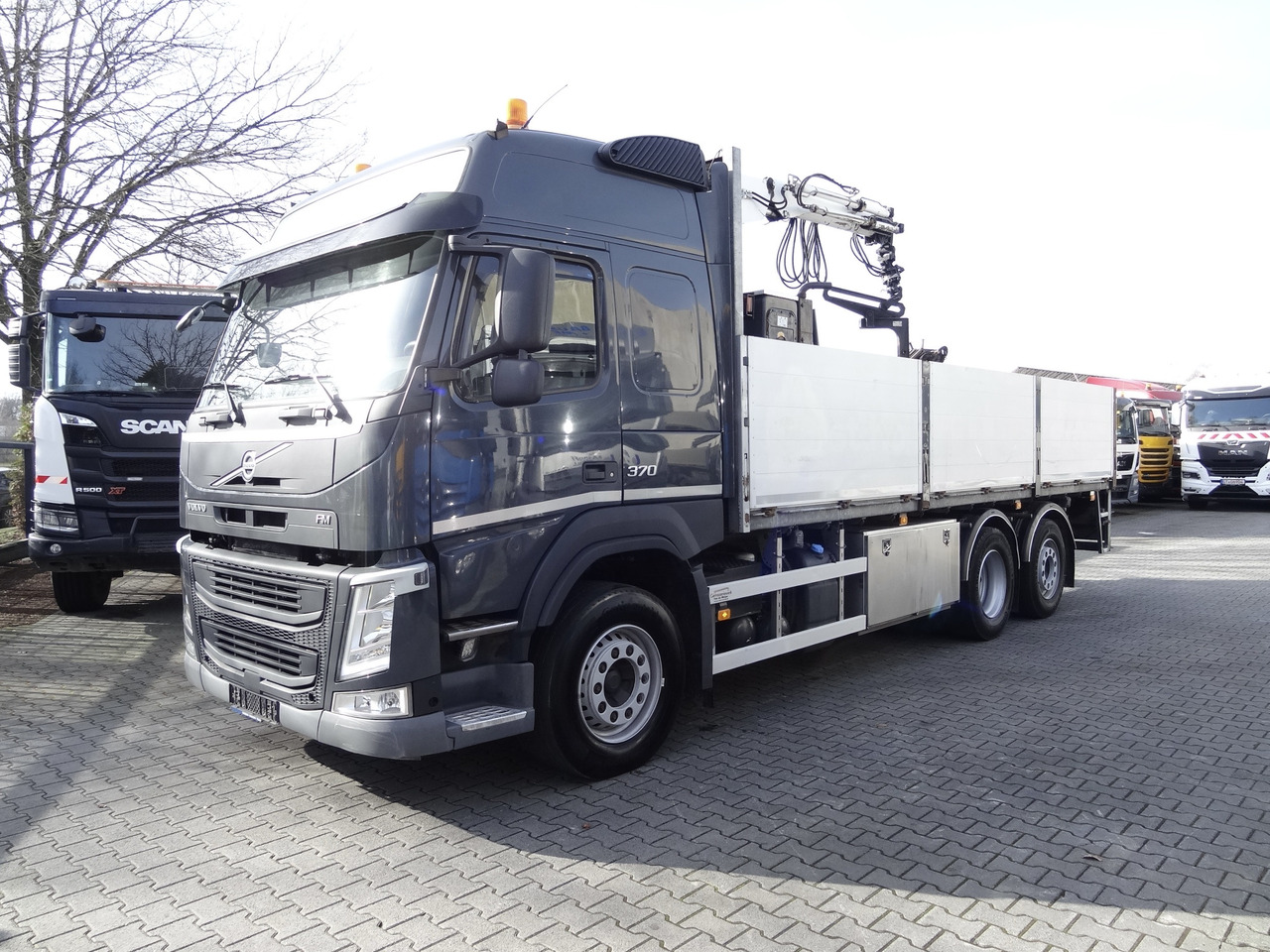 Camion plateau, Camion grue Volvo FM370 6X2*4 Kennis K14 Kran: photos 9